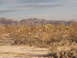 1986 Ford Bronco - Dry desert terrain with mountains in the background under a partly cloudy sky.