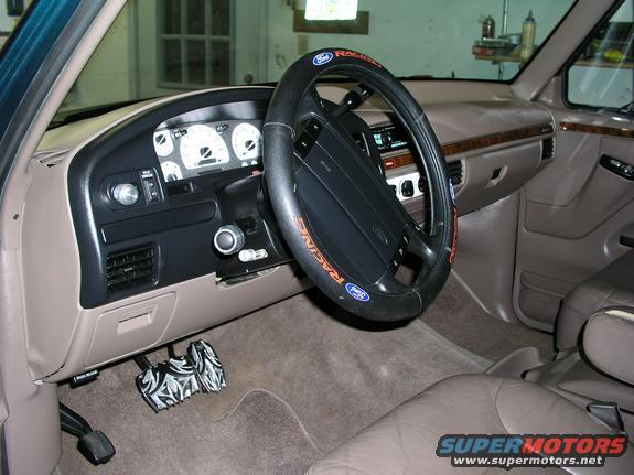 1996 Ford Bronco interior with dashboard and steering wheel