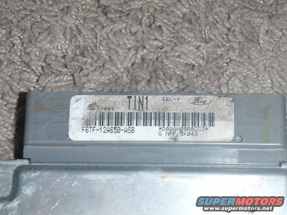 Ford EEC-V engine control module with label F6TF-12A650-ASB