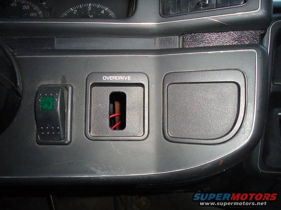 1987 Ford F-150 interior dashboard overdrive switch