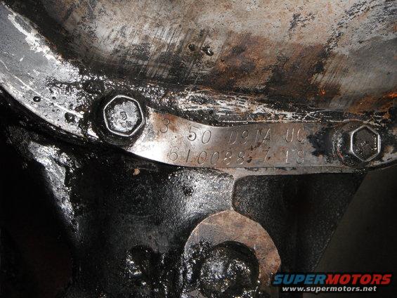 Front hub assembly with stamped numbers 3.50 D9TA UC 610088 7 13