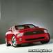 1990 Ford Bronco - A red convertible sports car is shown from a three-quarter front view against a neutral background.