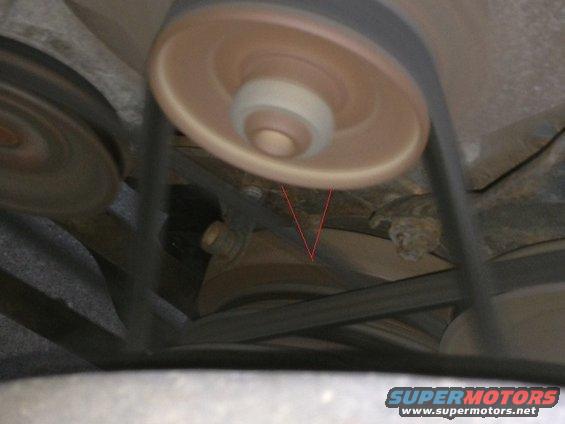 Engine belts and pulleys, close-up view