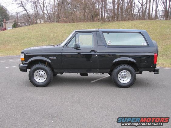 Black 1996 Ford Bronco side view