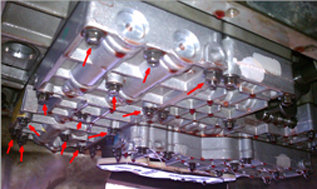 vb7.jpg Once the filter is out, you can start pulling the bolts off the valve body. I counted 11 bolts and 2 nuts.
