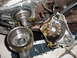 1985 Honda CMX250 Rebel - Stator as I pulled it. The 6 flywheel rivets broke off and are on the flywheel magnets. As they broke, they killed the copper wire windings…