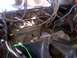 1965 Ford Mustang - A view of the engine bay, showing spark plug wires, hoses, and engine block details.