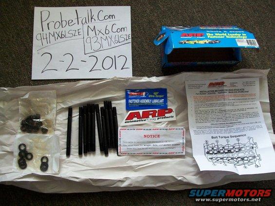 ARP head stud kit with lubricant and instructions