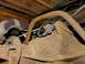 1995 Ford Bronco - The underside of a vehicle shows a heavily rusted rear differential and exhaust system components.