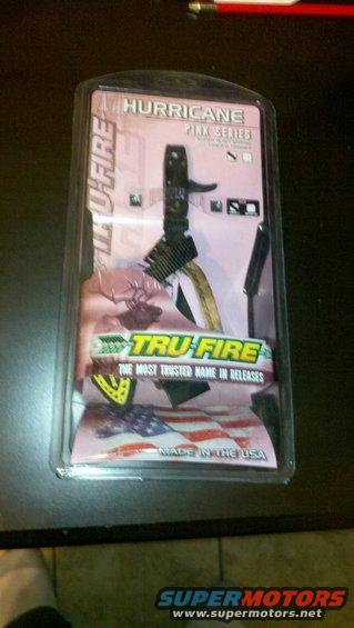 Tru Fire Hurricane Pink Series bow release in packaging