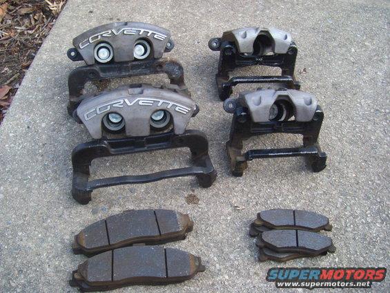 Corvette brake calipers and pads
