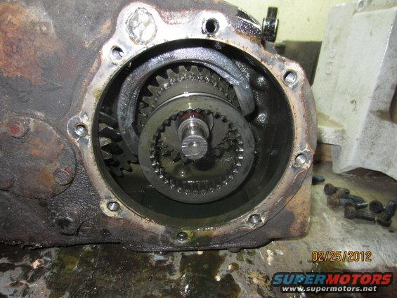 Close-up of gears inside an NP205 transfer case