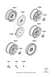 1999 Ford Taurus - This diagram illustrates various wheel and hubcap options for Ford vehicles, along with their corresponding part numbers.