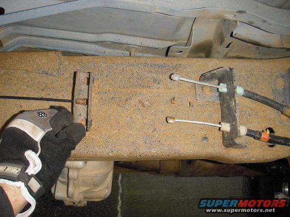 p1280150.jpg As mentioned earier I have no E-brake. I had a local motorcycle shop shorten and solder a end on a F-150 cable, It lasted 2 uses.The end pulled off. Not sure why this has taken me so long to find a solution but here it is