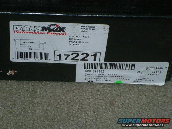 ranchero-exhausts-parts-002.jpg Dynomax Mufflers purchanse from Discountexhaustsystems.com $49.43 each