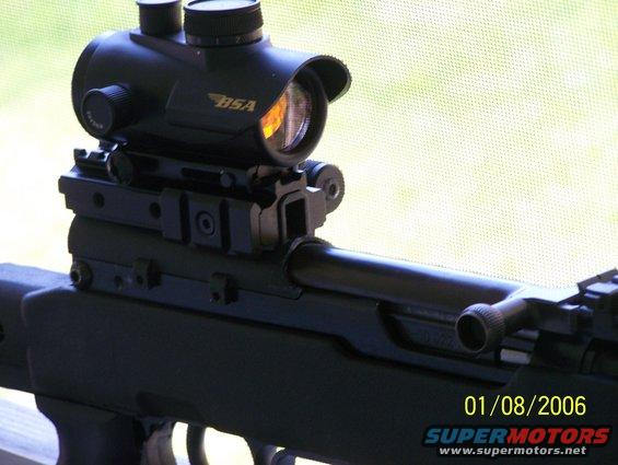 Rifle with BSA scope mounted on top rail. Date stamp reads 01/08/2006