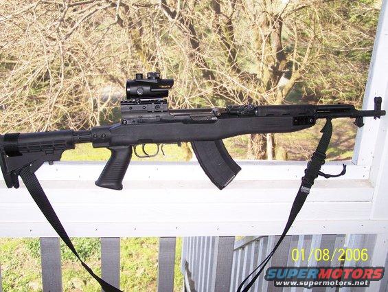 Chinese Paratrooper SKS rifle with red dot optic and sling