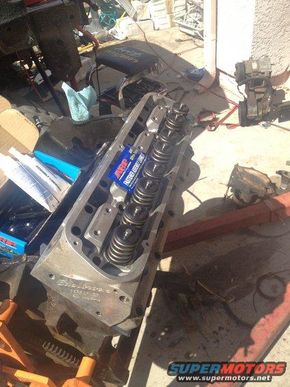 Engine cylinder head with ARP fasteners and springs