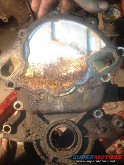 Corroded water pump part