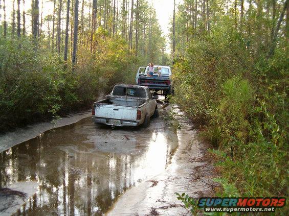 Now we move to the third dip in the road, three out of three aint bad, oh wait he got stuck in all three.  