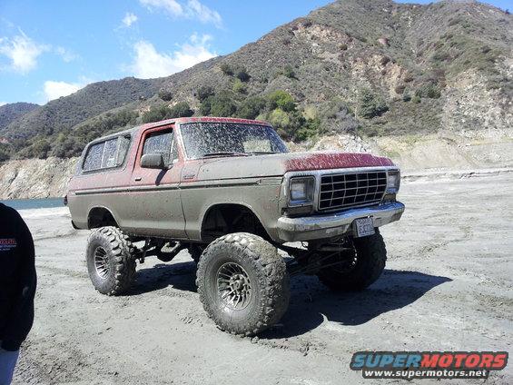 1978 Ford Bronco with lifted suspension and large off-road tires