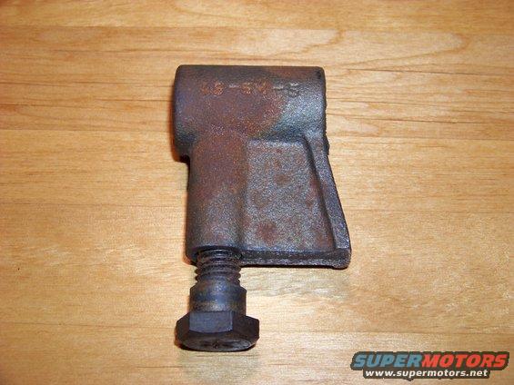 rusted metal part with bolt, has markings '49-5M-5'