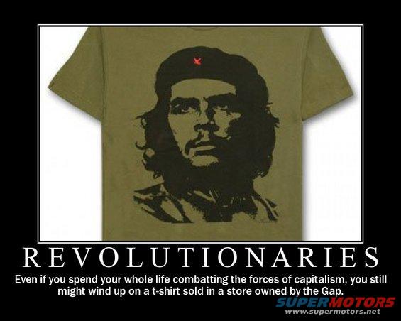 Olive green t-shirt with a black graphic of Che Guevara's face and beret
