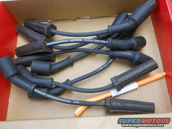 Spark plug wires in a box, labeled 'PROFESSIONAL SERIES Premium Spark Plug Wires'