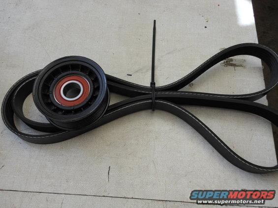Serpentine belt and pulley assembly with a zip tie