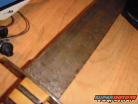 Close-up of a rusty knife blade and handle