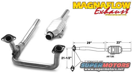 Magnaflow exhaust Y-pipe and catalytic converter with diagram showing dimensions 29" and 23"