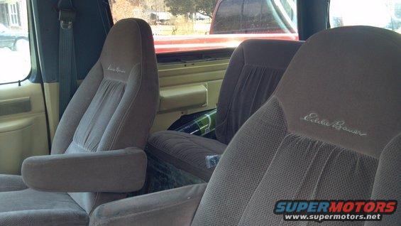 Interior view of 1987 Ford Bronco Eddie Bauer seats