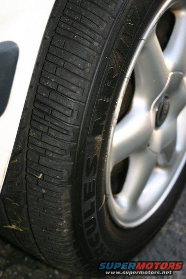 Close-up of a Hercules tire on a silver alloy wheel