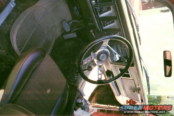 good condition interior.  Note the custom shag carpet.  It'll get replaced with the original stuff.