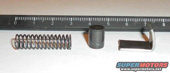 Spring, cylinder, and bracket with ruler markings