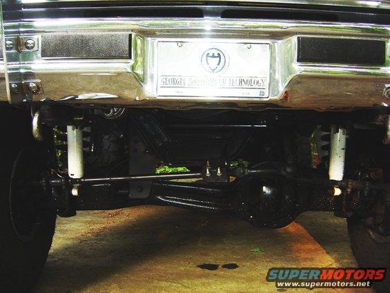 Rear axle and suspension of a vehicle with a license plate frame from Georgia Institute of Technology