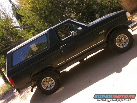 Black 1994 Ford Bronco side view
