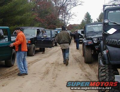 Getting grouped together to hit the trail.