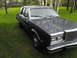 1985 Chrysler Fifth Avenue - A sedan sits on a wet lawn surrounded by trees, with reflections visible on its hood.