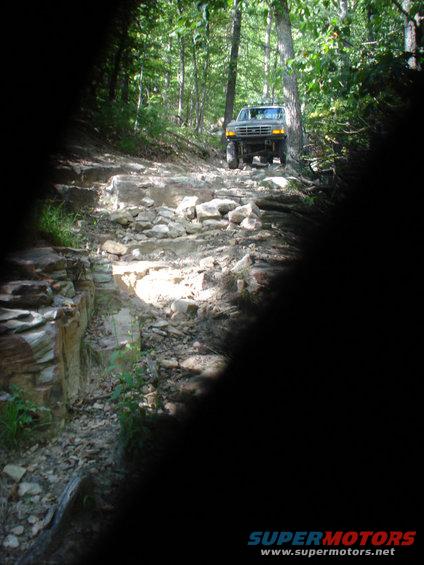 1992 Ford Bronco climbing rocky trail
