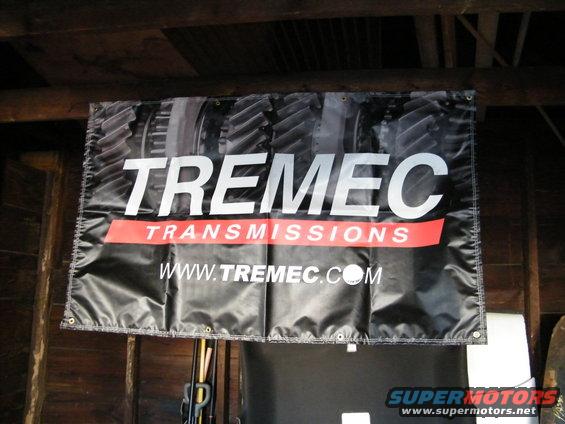 Black TREMEC TRANSMISSIONS banner with website www.tremec.com