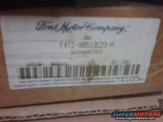 Ford Motor Company weatherstrip part F4TZ-98513C23-A