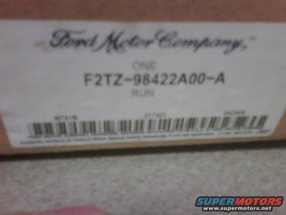 Ford Motor Company label with part number F2TZ-98422A00-A and barcode