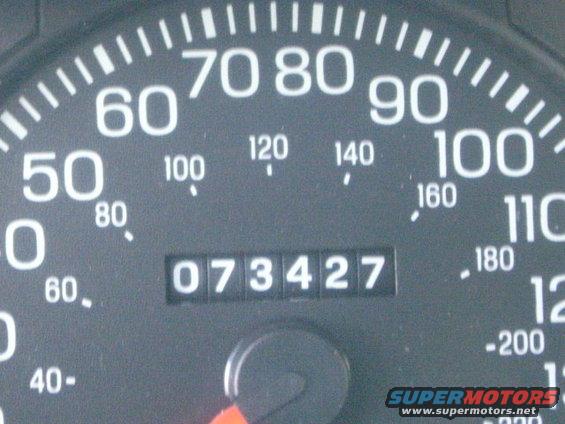 Odometer reads 073427