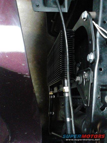 ranchero-hydroboost-and-coolers-001.jpg Chevy Suburban trans cooler used for power steering/hydro boost cooler. Used NPT to barbed adapters for P/S hose.
