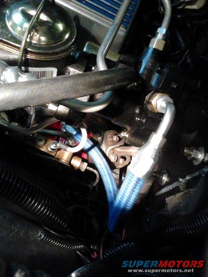 ranchero-hydroboost-and-coolers-005.jpg Aeroquip FC300-6 hose with 90 degree reusable fittings, also shows Aeroquip adapters for hydroboost unit #1446  16mm o-ring to SAE female inverted flare and #1447 18mm o-ring to SAE female inverted flare, both use 5/8-18 fittings at the hydroboost