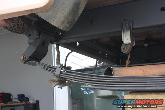 Shackle angle with a bottle jack simulating the suspension resting on the tires