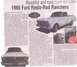 1965 Ford Ranchero - The local paper chooses a different classic to feature in the Friday paper. That week somebody nominated me, so they di…