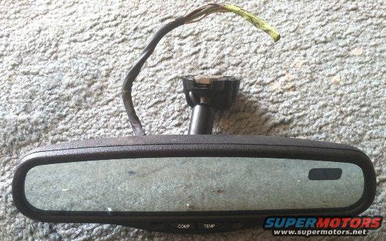 Interior rearview mirror with compass and temperature display
