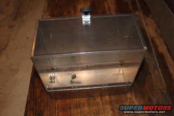 rear police perp package storage bin (driverside)